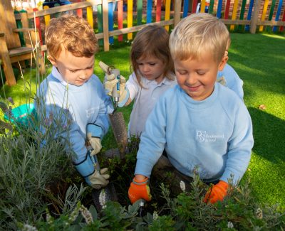 Rookwood School Nursery children learning about gardening