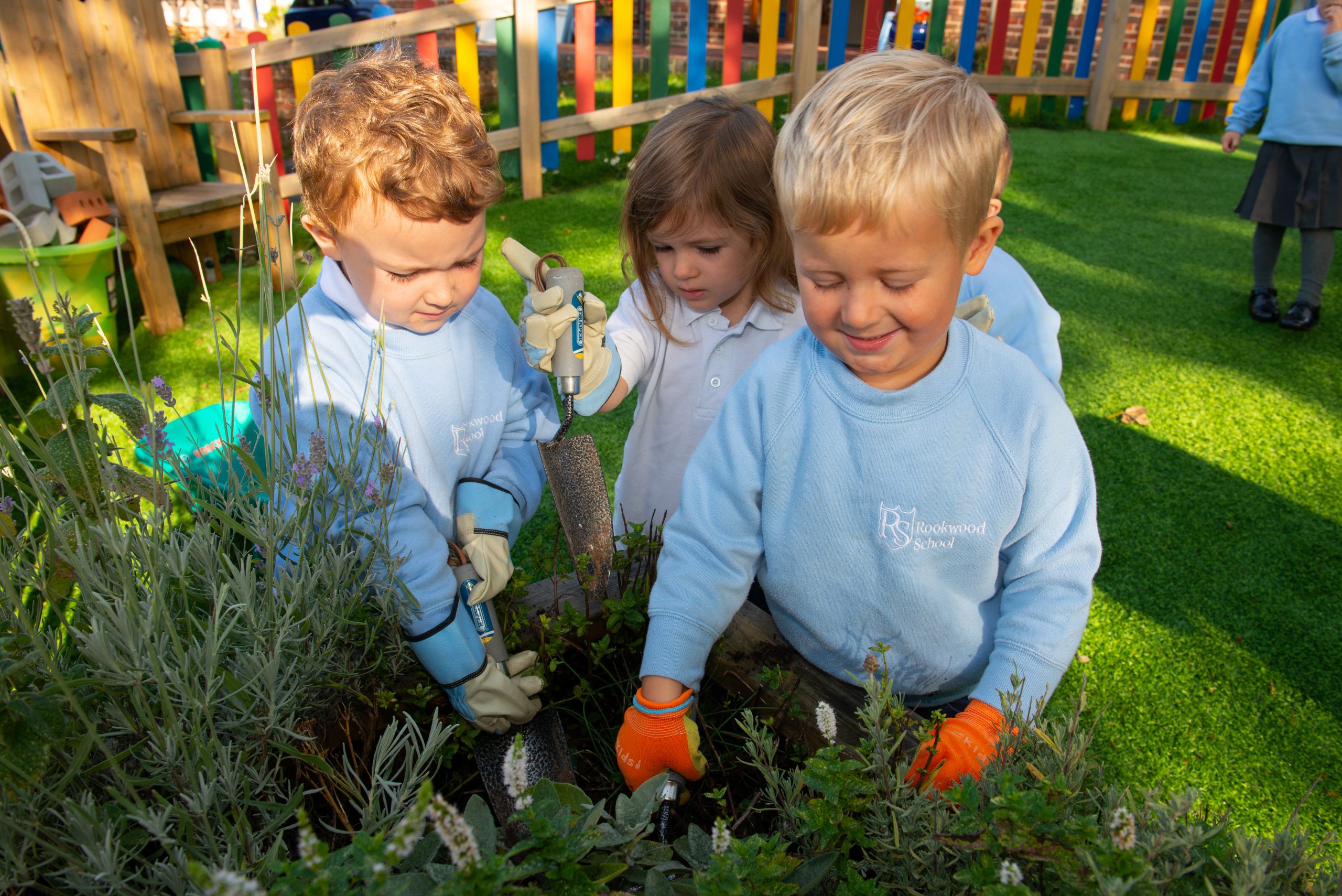 Rookwood School Nursery children learning about gardening