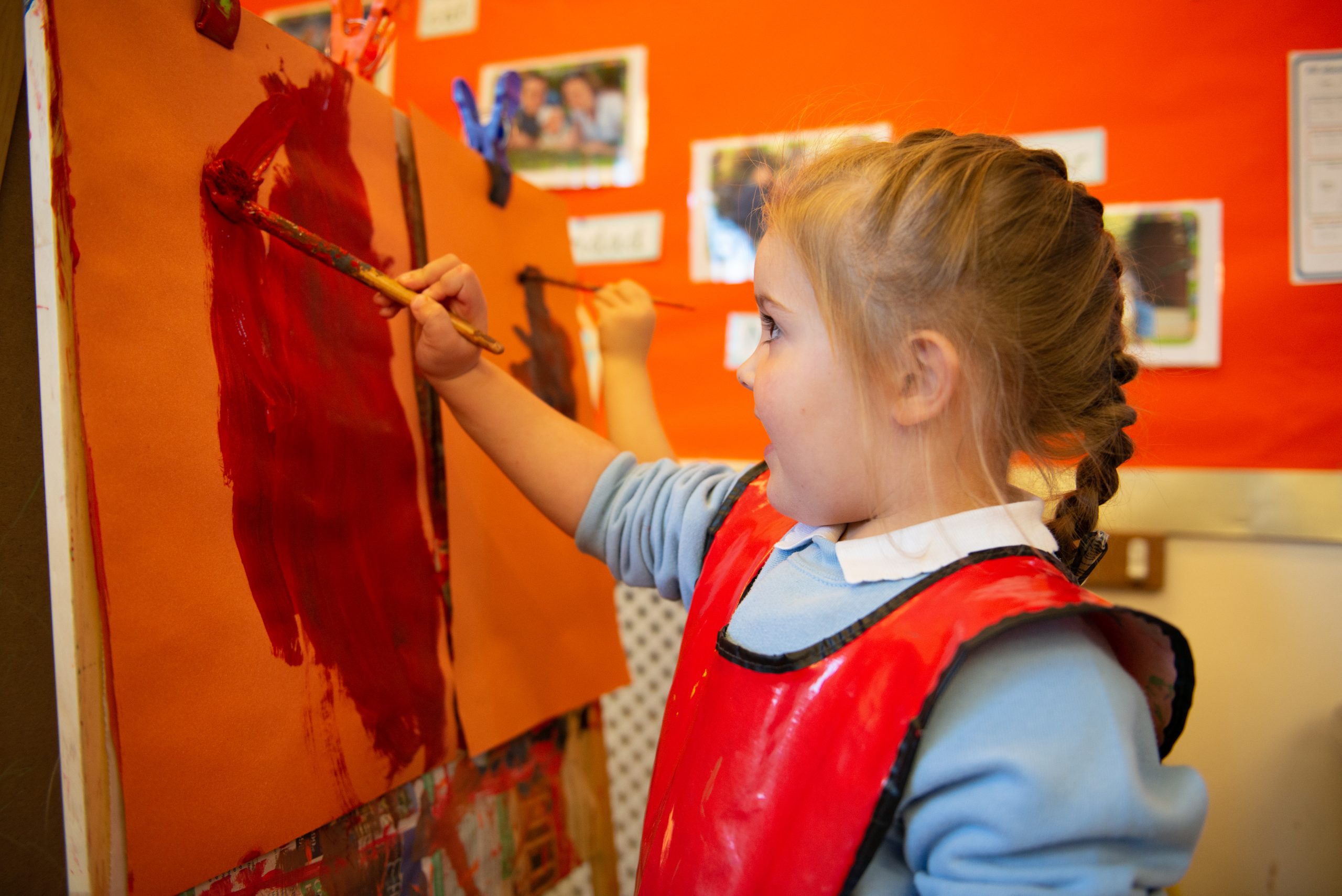 Rookwood School Nursery pupil painting