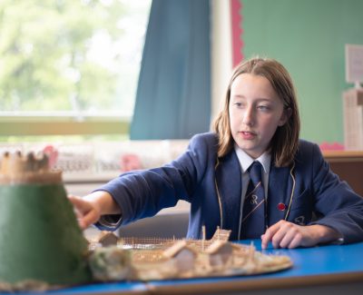 Rookwood private school student sat at desk