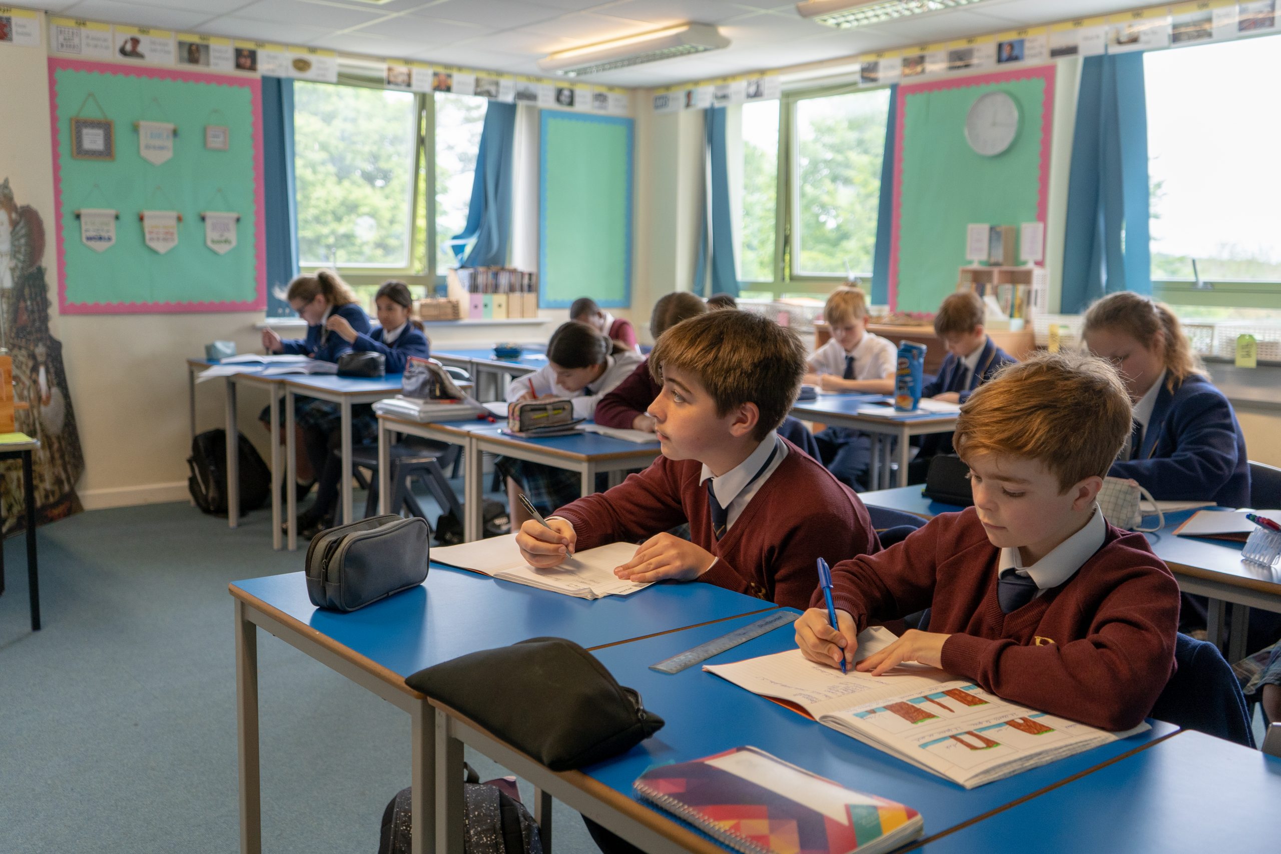 A classroom full of Rookwood Senior School students sat at desks