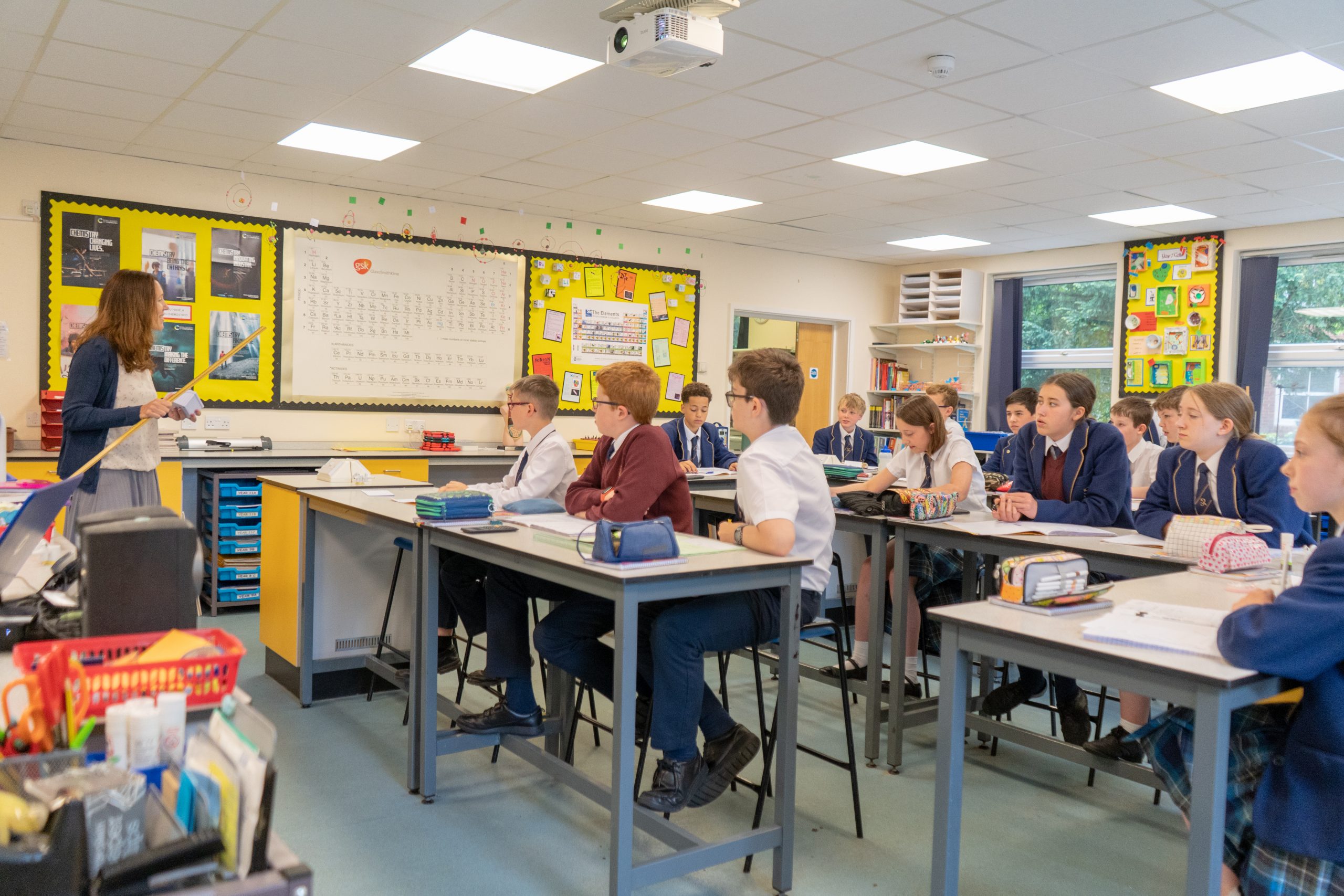 Rookwood Senior School students listening to a teacher in the classroom